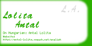 lolita antal business card